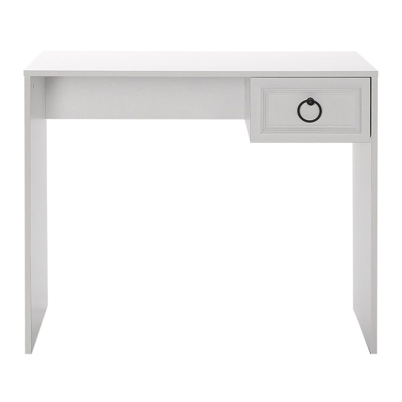 MATILDA Office Desk in white, featuring a sleek design with a right-side drawer, dimensions 90x51x75 cm.