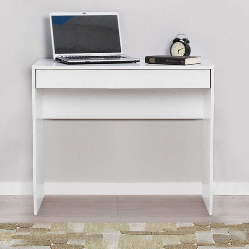 Office Desk ROMA in white, featuring a sleek design and spacious drawer, perfect for home or office use.