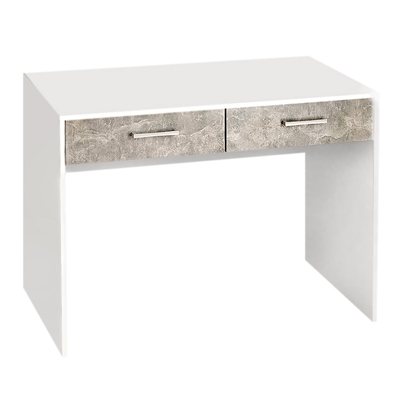 SARMA White-Grey Office Desk with two drawers, dimensions 100x60x73cm, featuring a modern melamine finish.