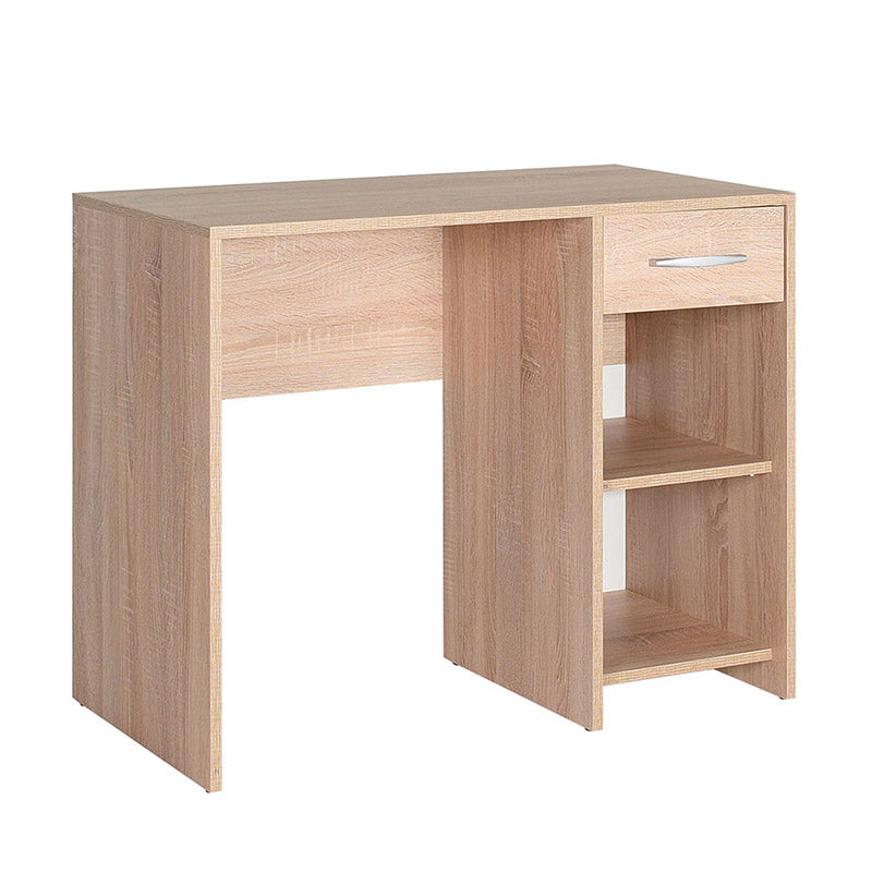 Office SANDY desk in sonoma color with shelves, dimensions 90x52x75cm.