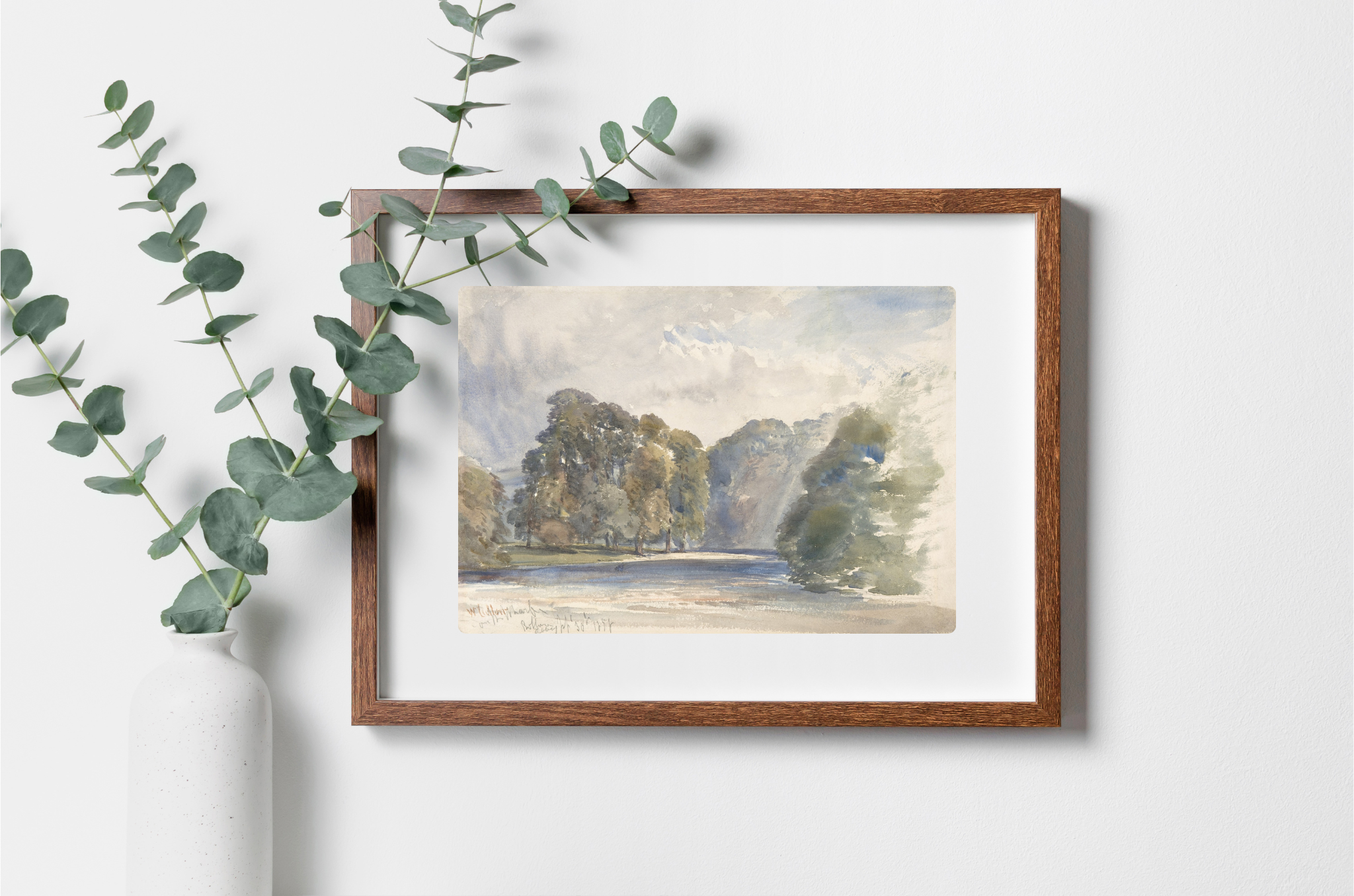 On the Wharfe Art Print showcasing a vibrant landscape with rich colors and textures on museum-grade canvas.