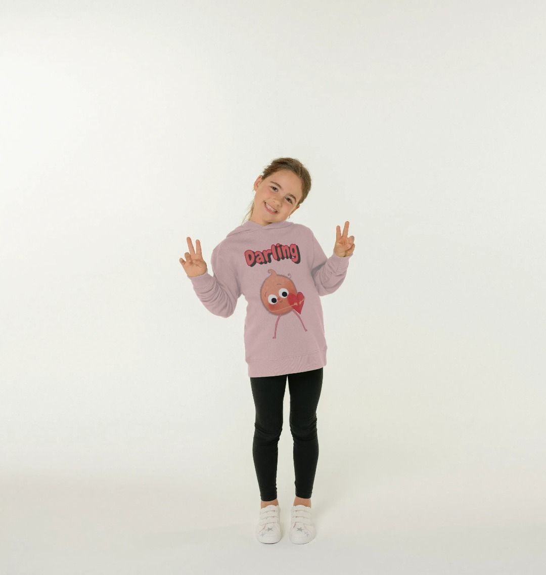 Organic Children's Hoody (Darling) in a vibrant design, made from certified organic cotton, showcasing its eco-friendly features.