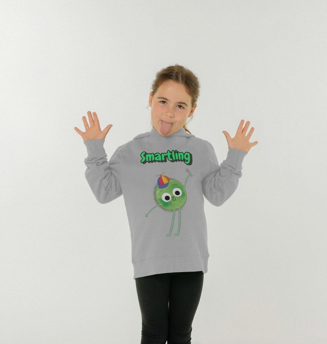 A stylish Organic Children's Hoody made from 100% organic cotton, featuring a modern design suitable for kids aged 3-12 years.