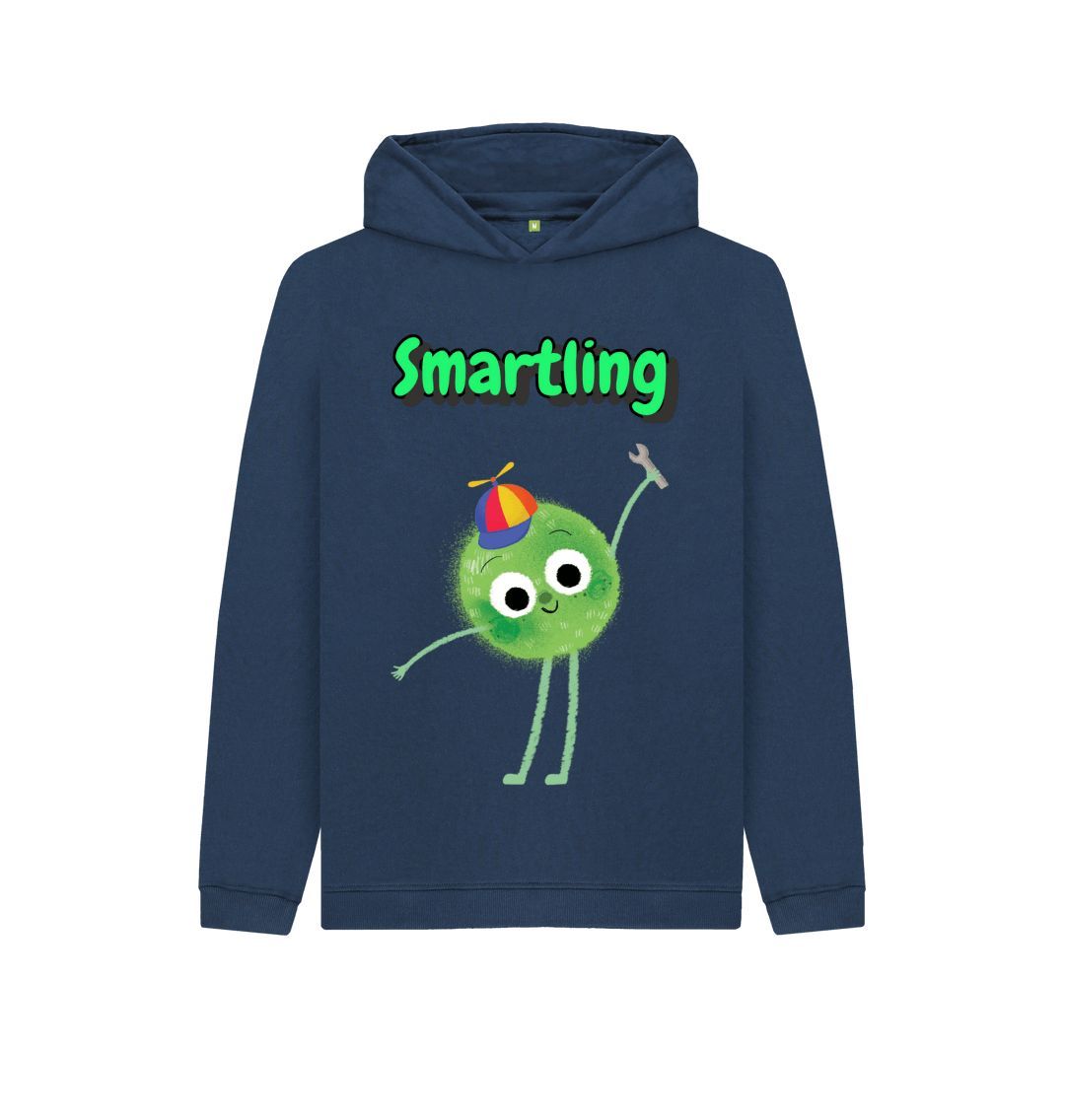 A stylish Organic Children's Hoody made from 100% organic cotton, featuring a modern design suitable for kids aged 3-12 years.