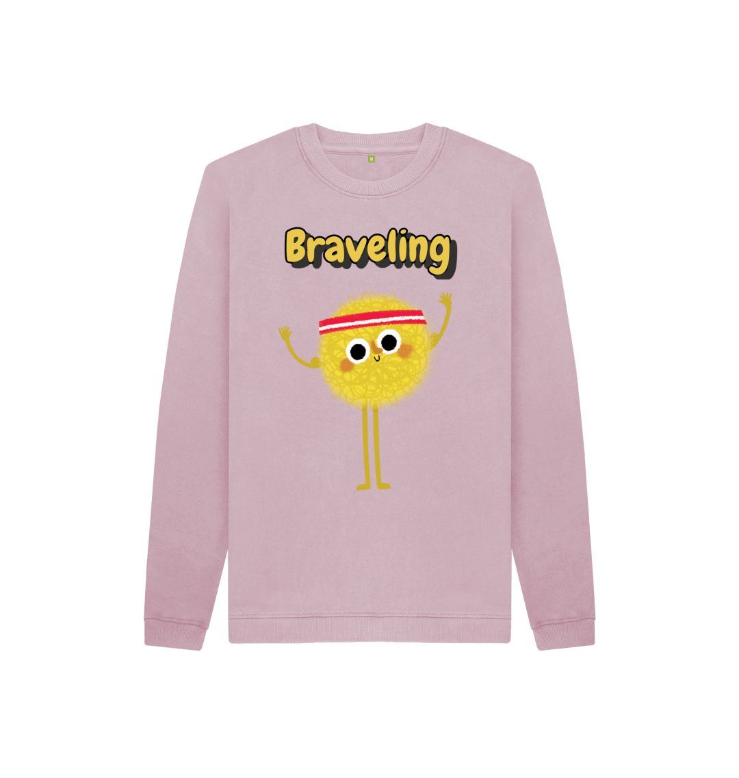 A vibrant Organic Children's Jumper by Braveling made from 100% organic cotton, showcasing its eco-friendly design and comfortable fit.