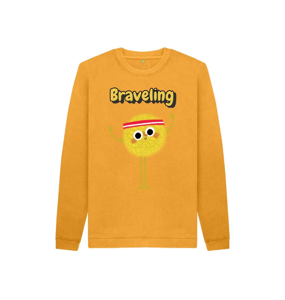 A vibrant Organic Children's Jumper by Braveling made from 100% organic cotton, showcasing its eco-friendly design and comfortable fit.