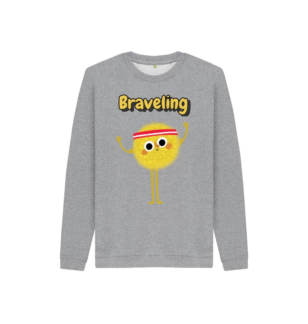 A vibrant Organic Children's Jumper by Braveling made from 100% organic cotton, showcasing its eco-friendly design and comfortable fit.