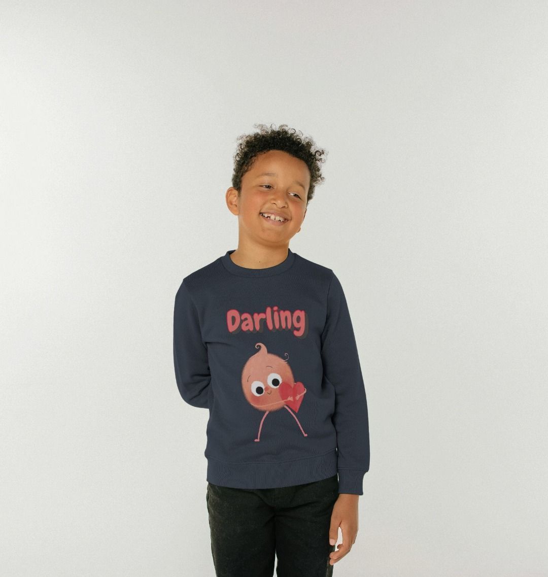 A stylish Organic Children's Jumper in a trendy design, made from certified organic cotton, suitable for kids aged 3-12 years.