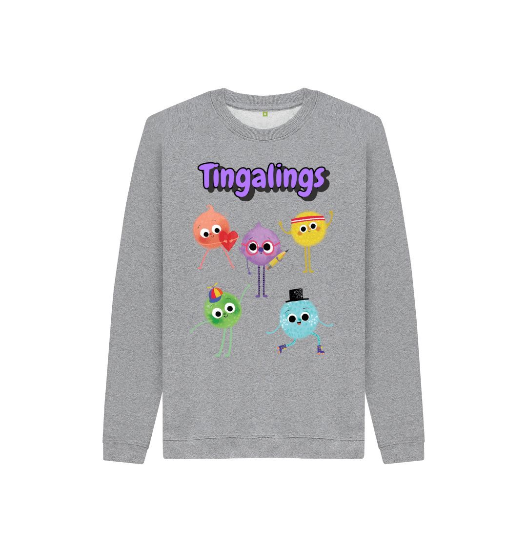 A cozy Organic Children's Jumper from Tingalings, made from certified organic cotton, featuring a soft texture and eco-friendly design.