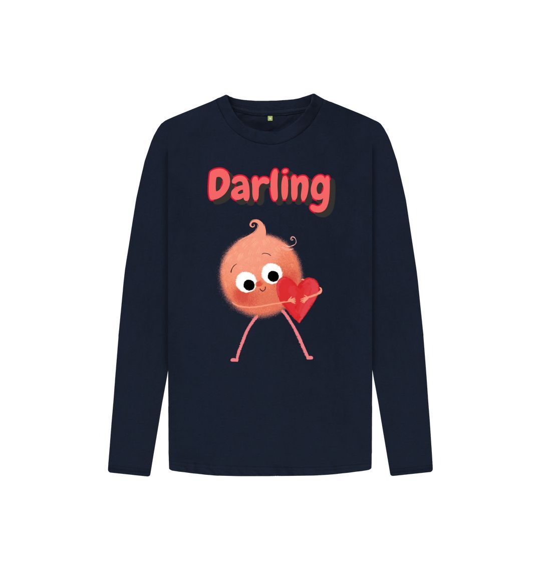 Organic Children's Long-Sleeved T-shirt in Darling design, made from 100% organic cotton, featuring vibrant colors and a comfortable fit.