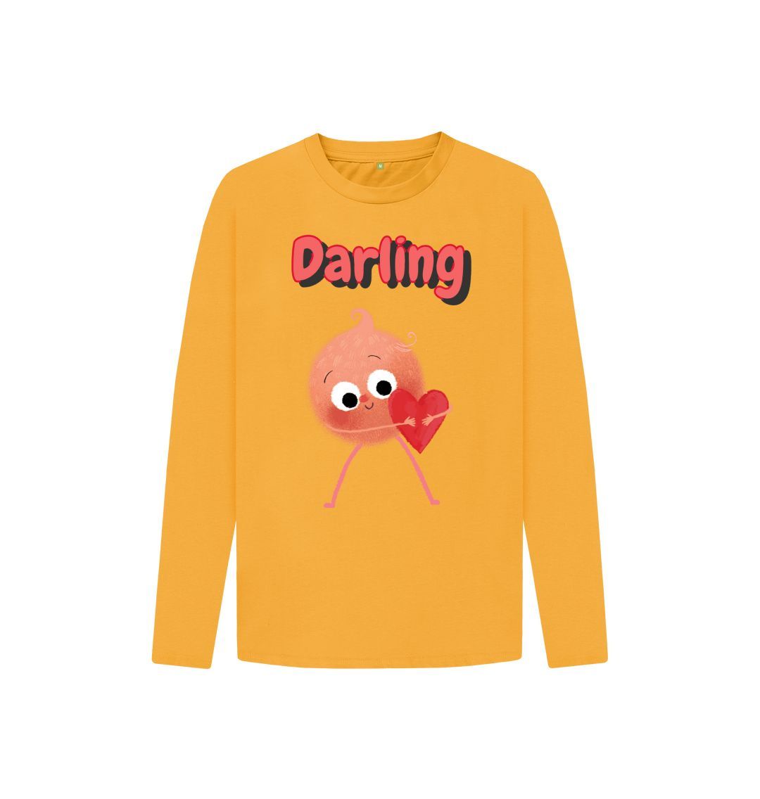 Organic Children's Long-Sleeved T-shirt in Darling design, made from 100% organic cotton, featuring vibrant colors and a comfortable fit.