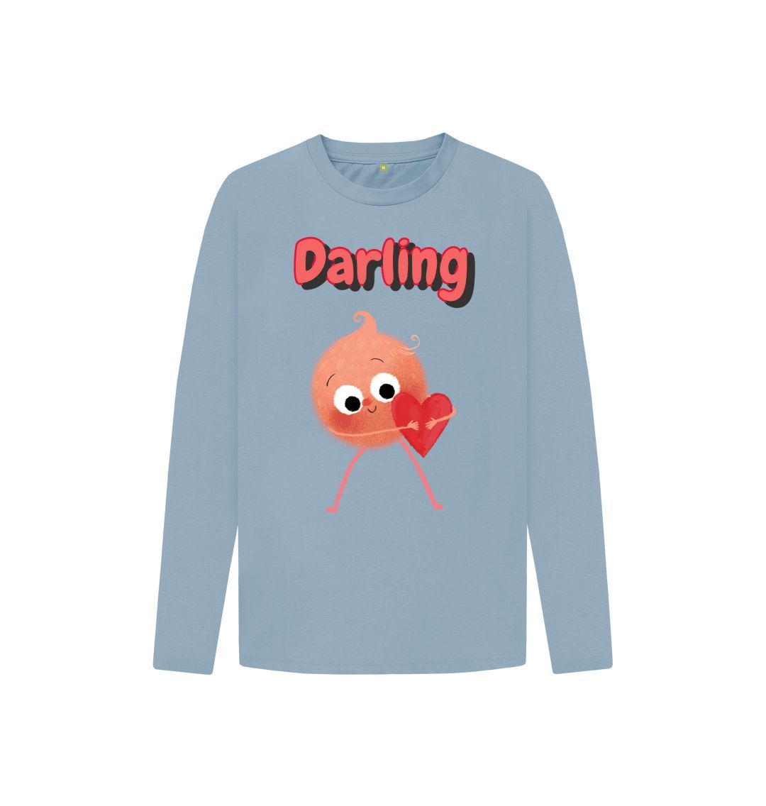 Organic Children's Long-Sleeved T-shirt in Darling design, made from 100% organic cotton, featuring vibrant colors and a comfortable fit.