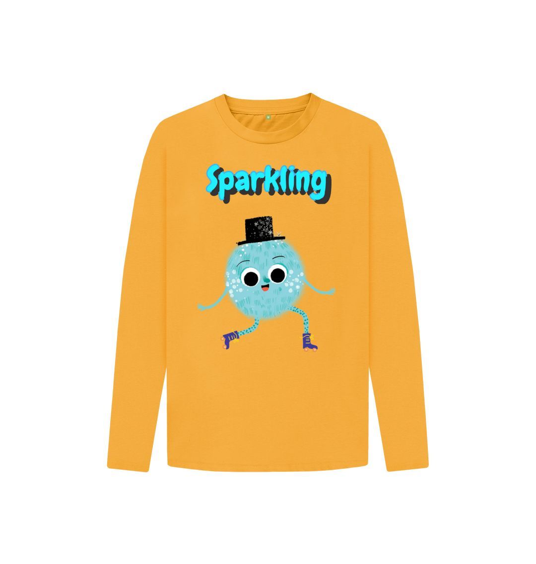 Organic Children's Long-Sleeved T-shirt in sparkling design, made from 100% organic cotton, showcasing vibrant colors and comfortable fit.