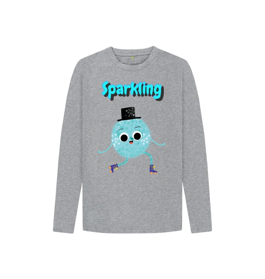 Organic Children's Long-Sleeved T-shirt in sparkling design, made from 100% organic cotton, showcasing vibrant colors and comfortable fit.