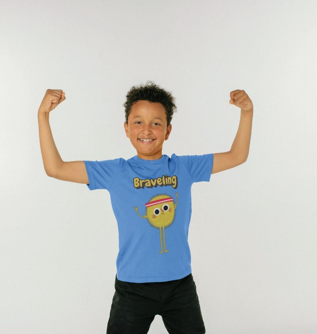 Organic Children's T-shirt by Braveling, made from certified organic cotton, featuring a vibrant design suitable for kids.