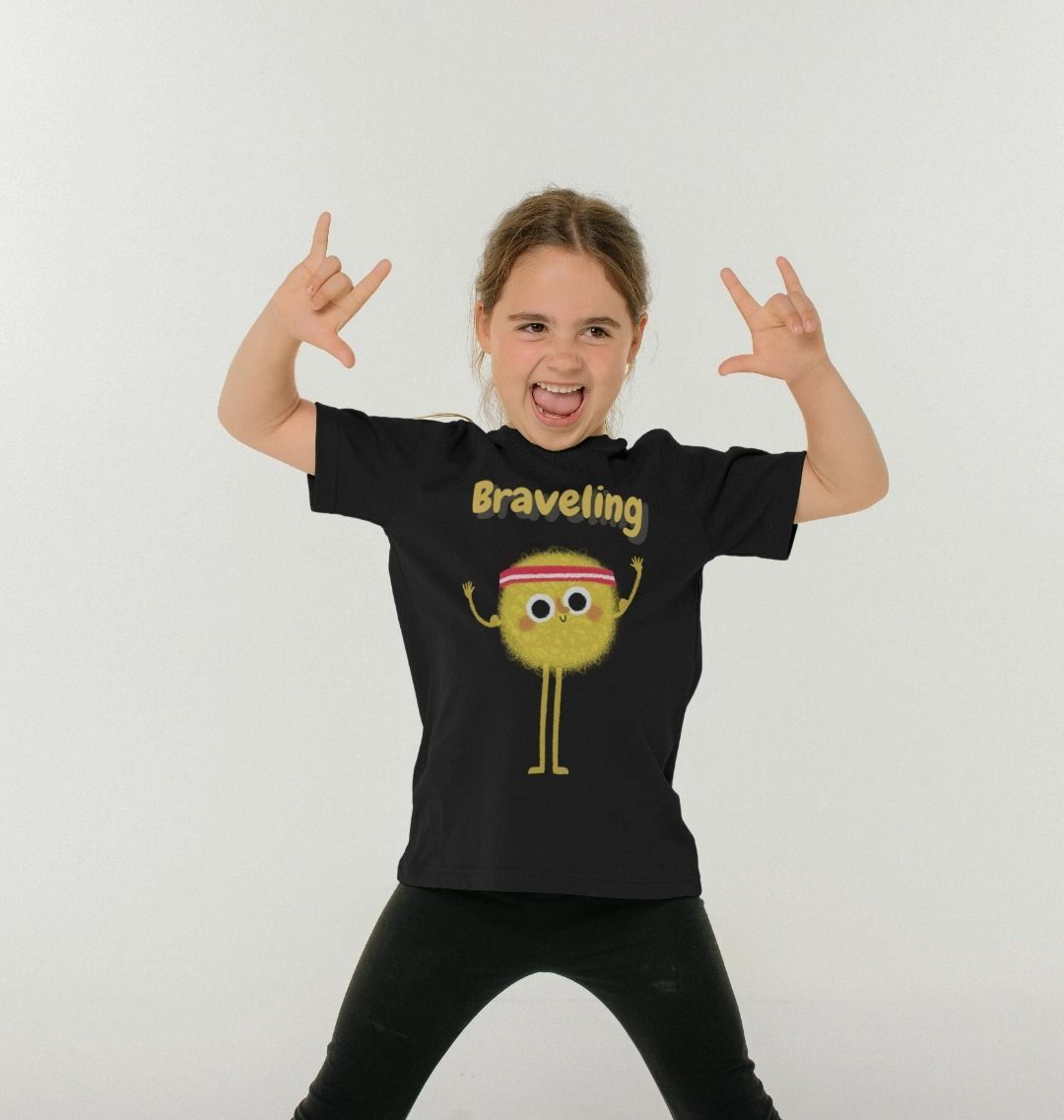 Organic Children's T-shirt by Braveling, made from certified organic cotton, featuring a vibrant design suitable for kids.