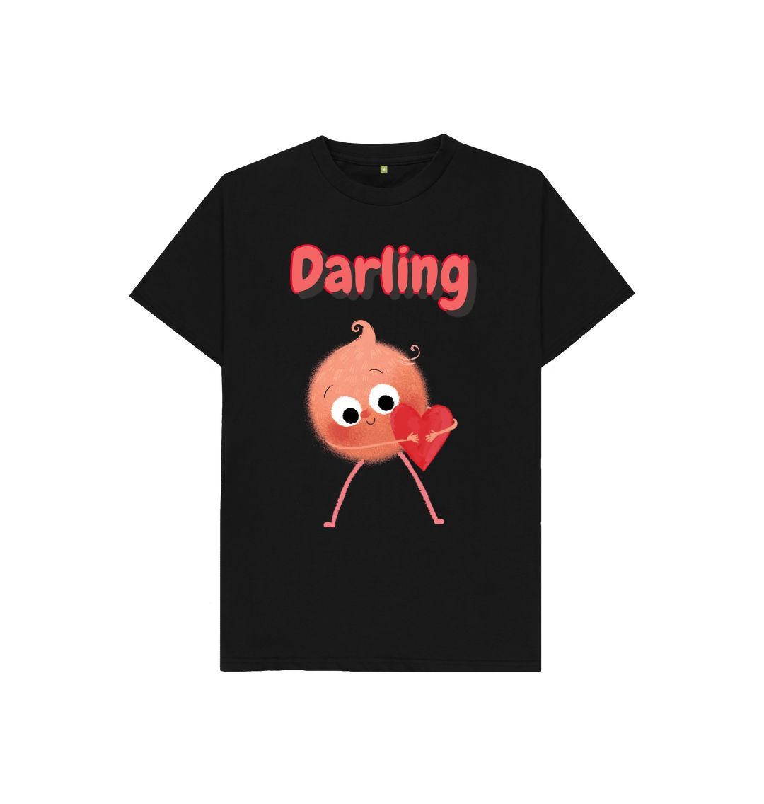 Organic Children's T-shirt in Darling design, made from certified organic cotton, featuring a soft texture and eco-friendly print.