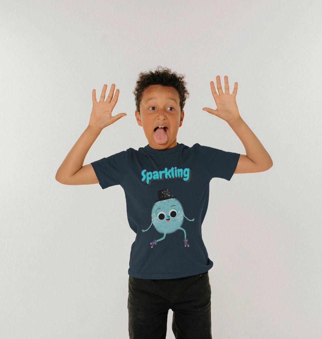 Organic Children's T-shirt in sparkling design, made from certified organic cotton, featuring vibrant colors and eco-friendly printing.