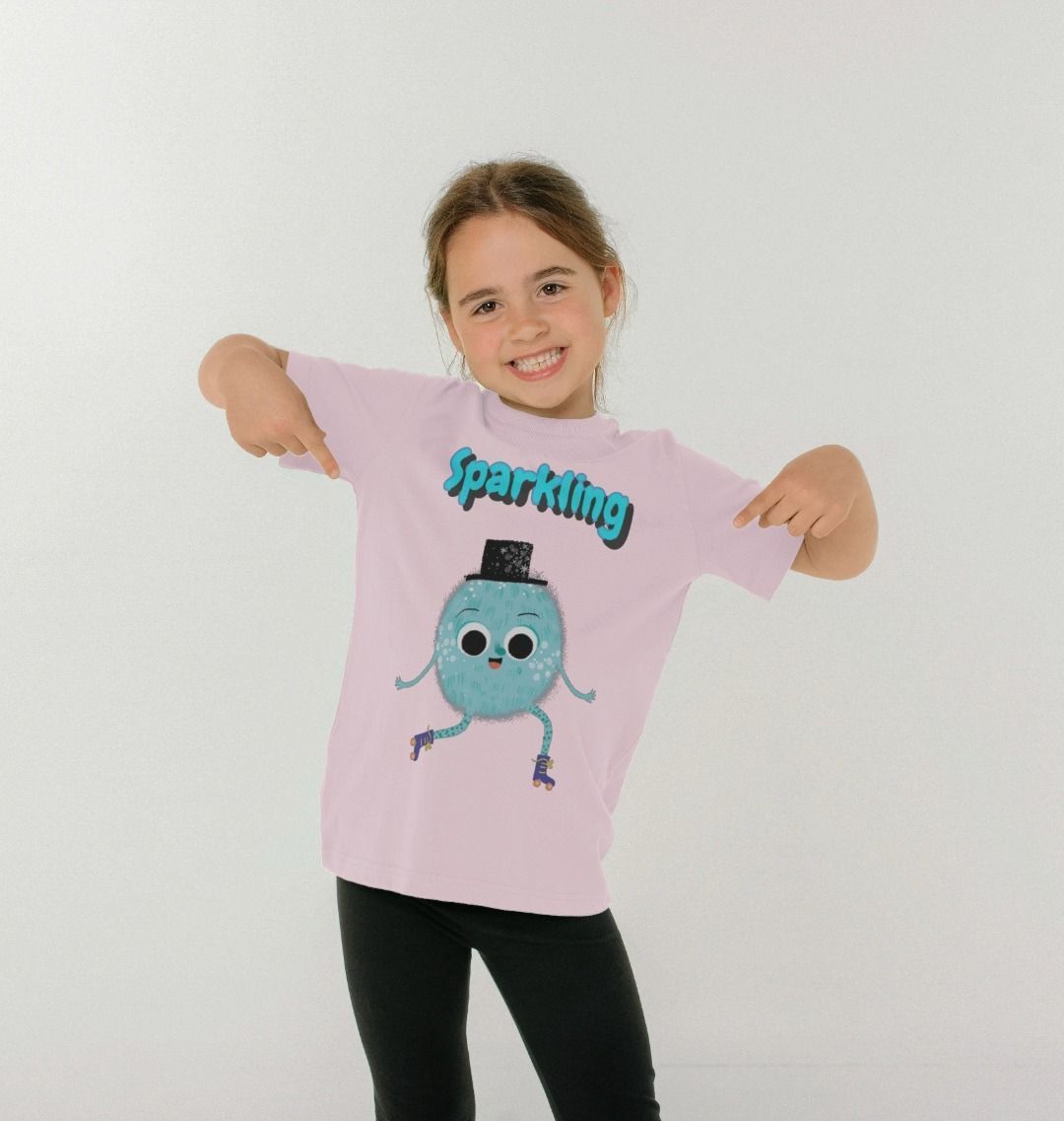 Organic Children's T-shirt in sparkling design, made from certified organic cotton, featuring vibrant colors and eco-friendly printing.