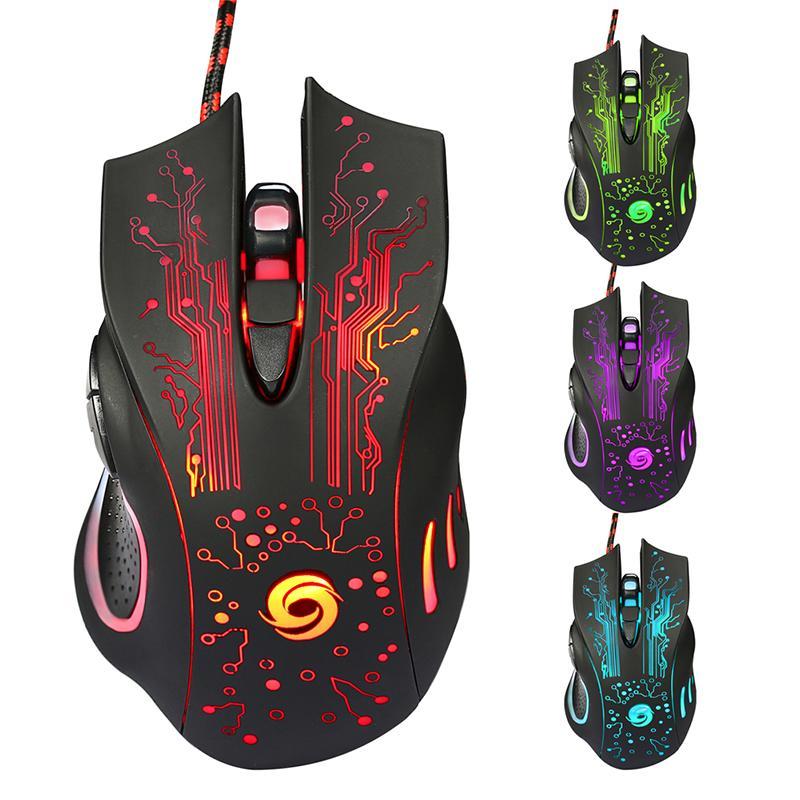 Original 6D USB Wired Gaming Mouse with LED lighting and ergonomic design, perfect for professional gamers.