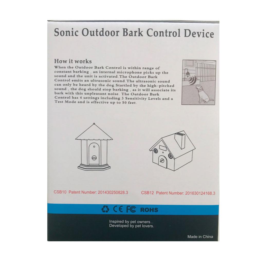 Outdoor Dog Bark Ultrasonic Unit designed for effective barking control, featuring adjustable sensitivity levels and weatherproof design.