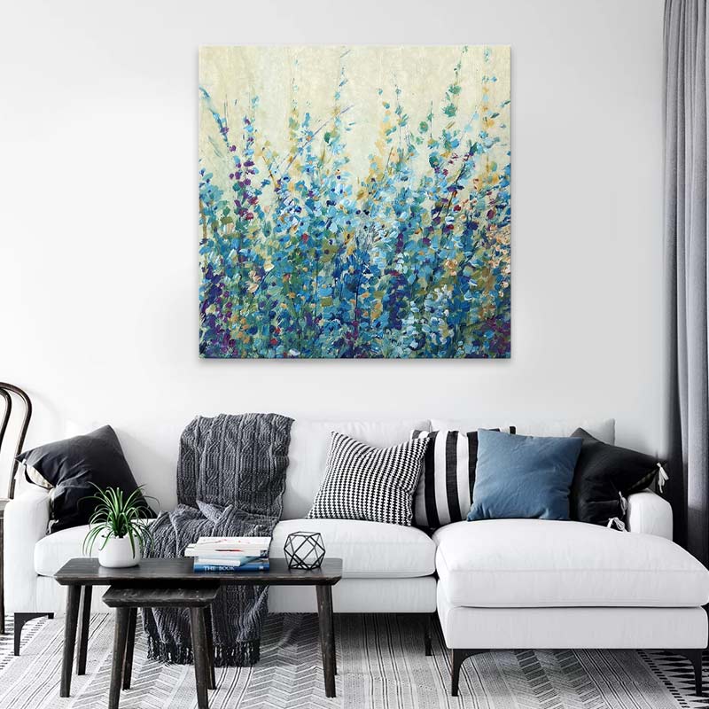 Vibrant GROUP OF COLORS digital painting on canvas, 100x100x3cm, showcasing a blend of colors for a lively decor.