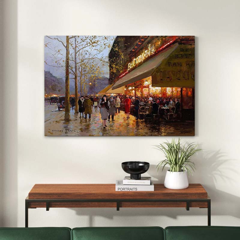 MAIN STREET digital painting on canvas, 100x70x3cm, featuring vibrant colors and a modern design, perfect for home or business decor.