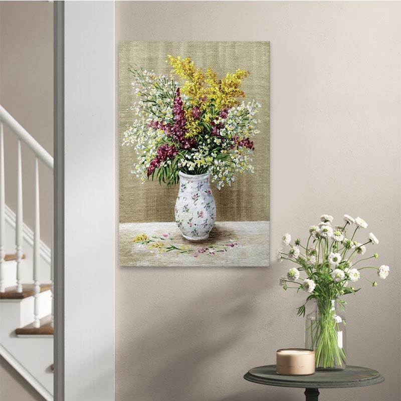 A beautiful digital painting on canvas featuring nature, measuring 60x90x3cm, showcasing vibrant colors and intricate details.