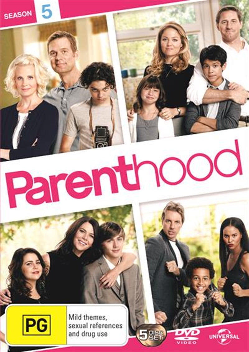 Parenthood - Season 5 DVD cover featuring the Braverman family, showcasing their unique dynamics and heartfelt moments.