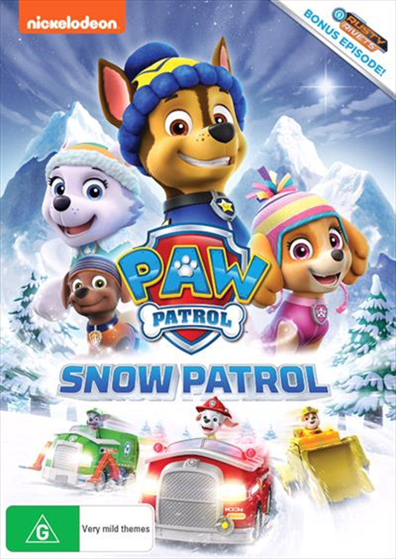 Paw Patrol - Snow Patrol DVD featuring Ryder and rescue pups in action.