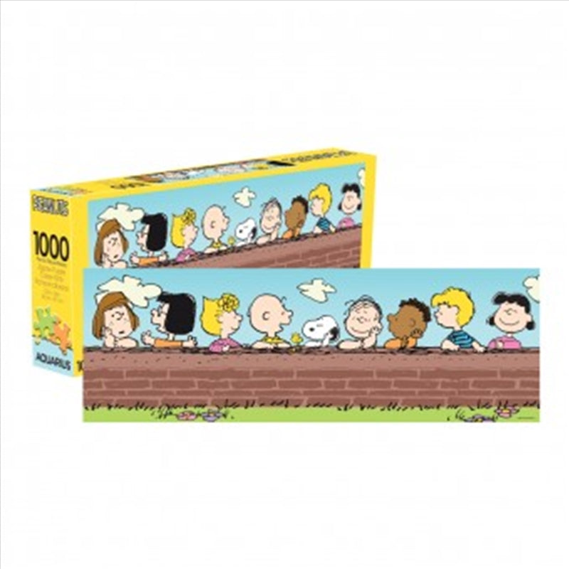 Peanuts Cast 1000 Piece Slim Puzzle featuring iconic characters from the Peanuts comic strip.