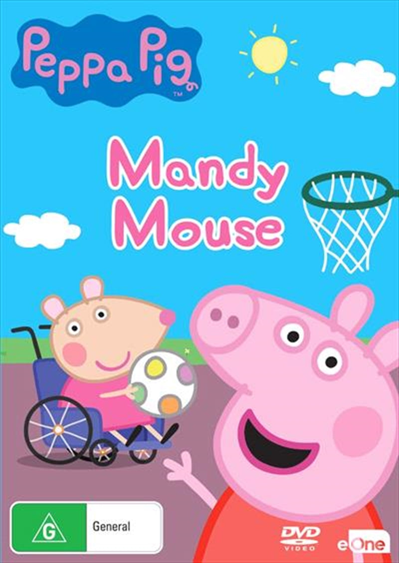 Peppa Pig and Mandy Mouse DVD cover featuring colorful characters and fun scenes.