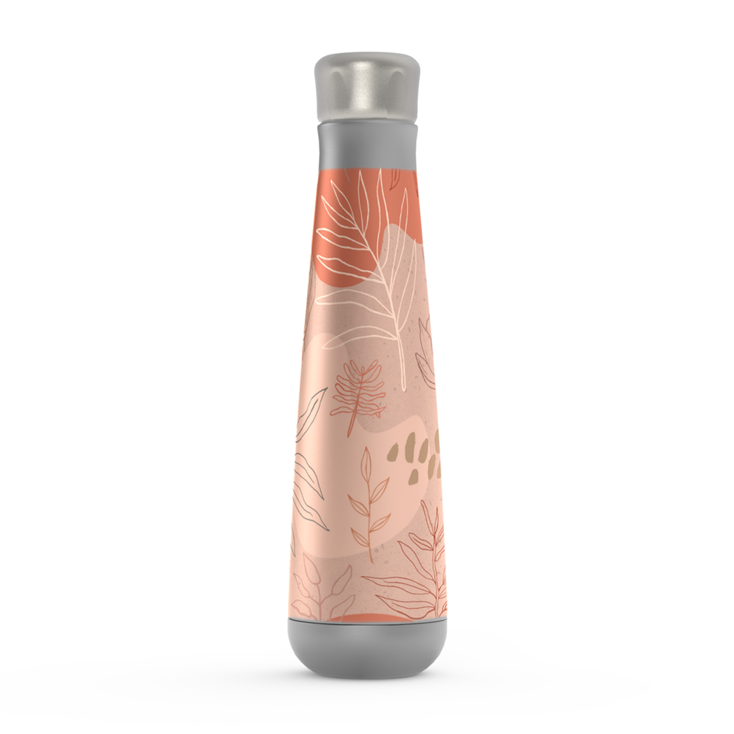 Pink Abstract Desert Water Bottle made of stainless steel with a stylish design, perfect for hydration on the go.