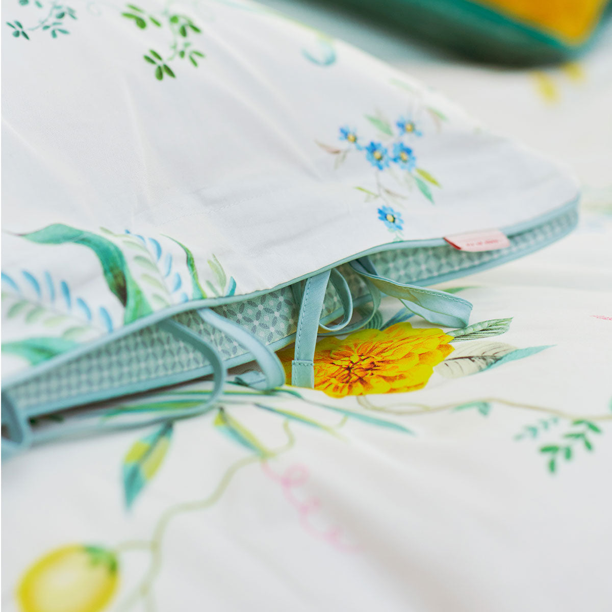 PIP Studio Fleur Grandeur White Cotton Quilt Cover Set featuring colorful floral prints and elegant design elements.