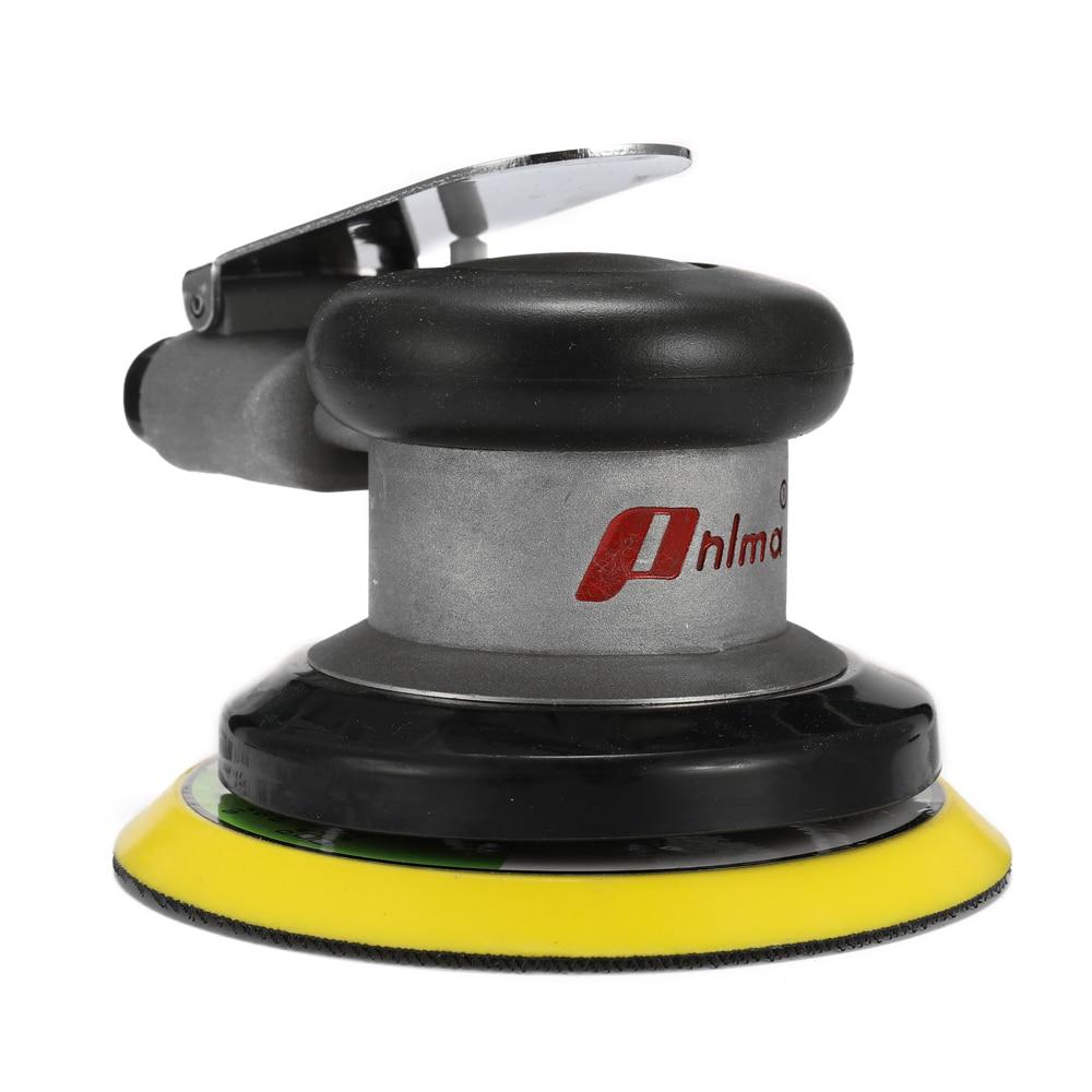 Pneumatic Tool Polishing Machine featuring a 5-inch round design, ideal for grinding and polishing tasks, showcasing its compact size and ergonomic shape.