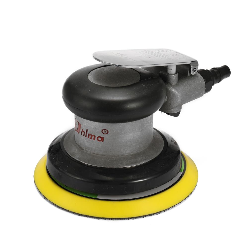 Pneumatic Tool Polishing Machine featuring a 5-inch round design, ideal for grinding and polishing tasks, showcasing its compact size and ergonomic shape.