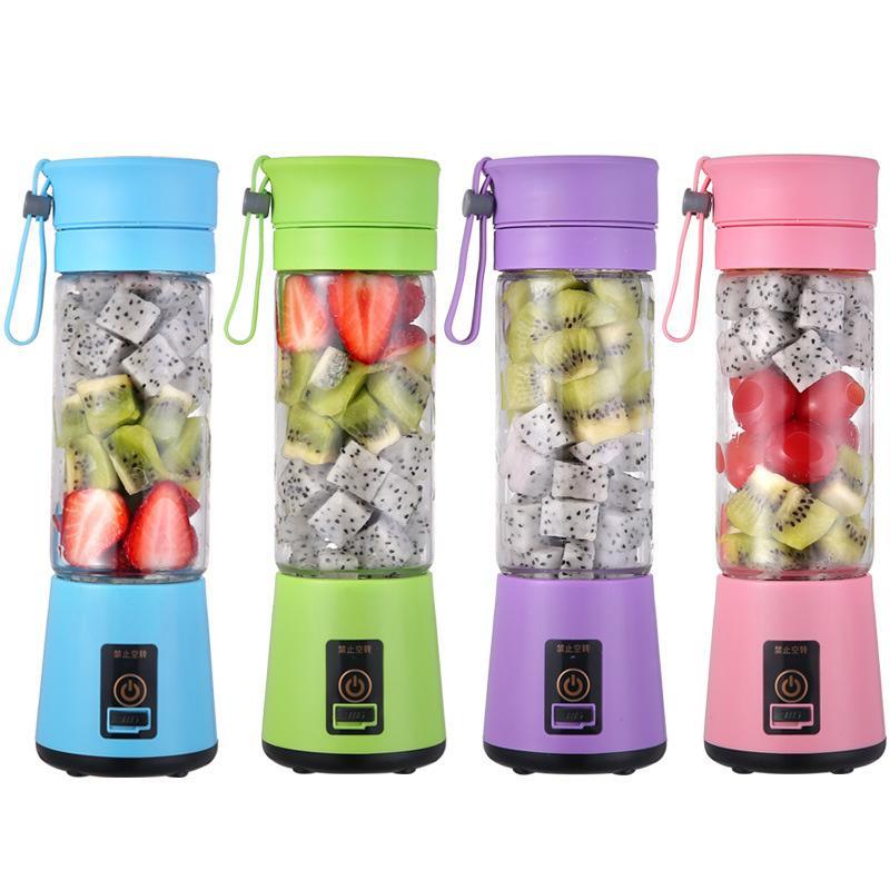 Portable Blender USB Mixer in vibrant colors, showcasing its compact design and blending capabilities.