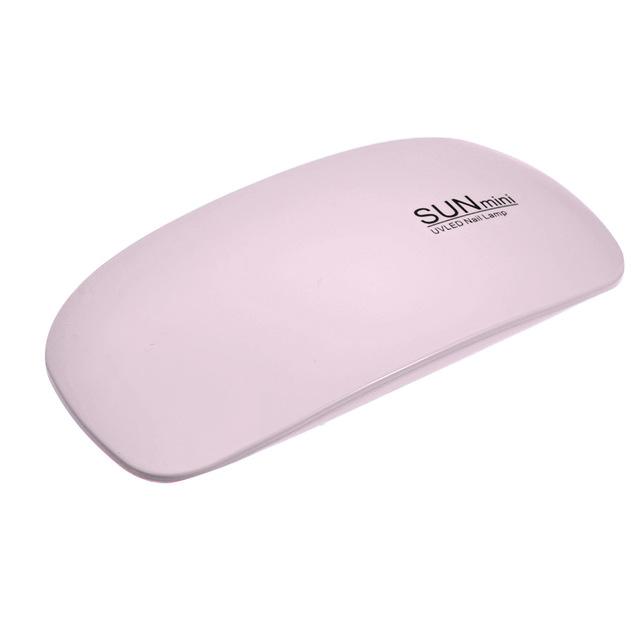 Portable Mini 6W LED Lamp Nail Dryer with USB charging, compact design, and timer settings for efficient nail drying.