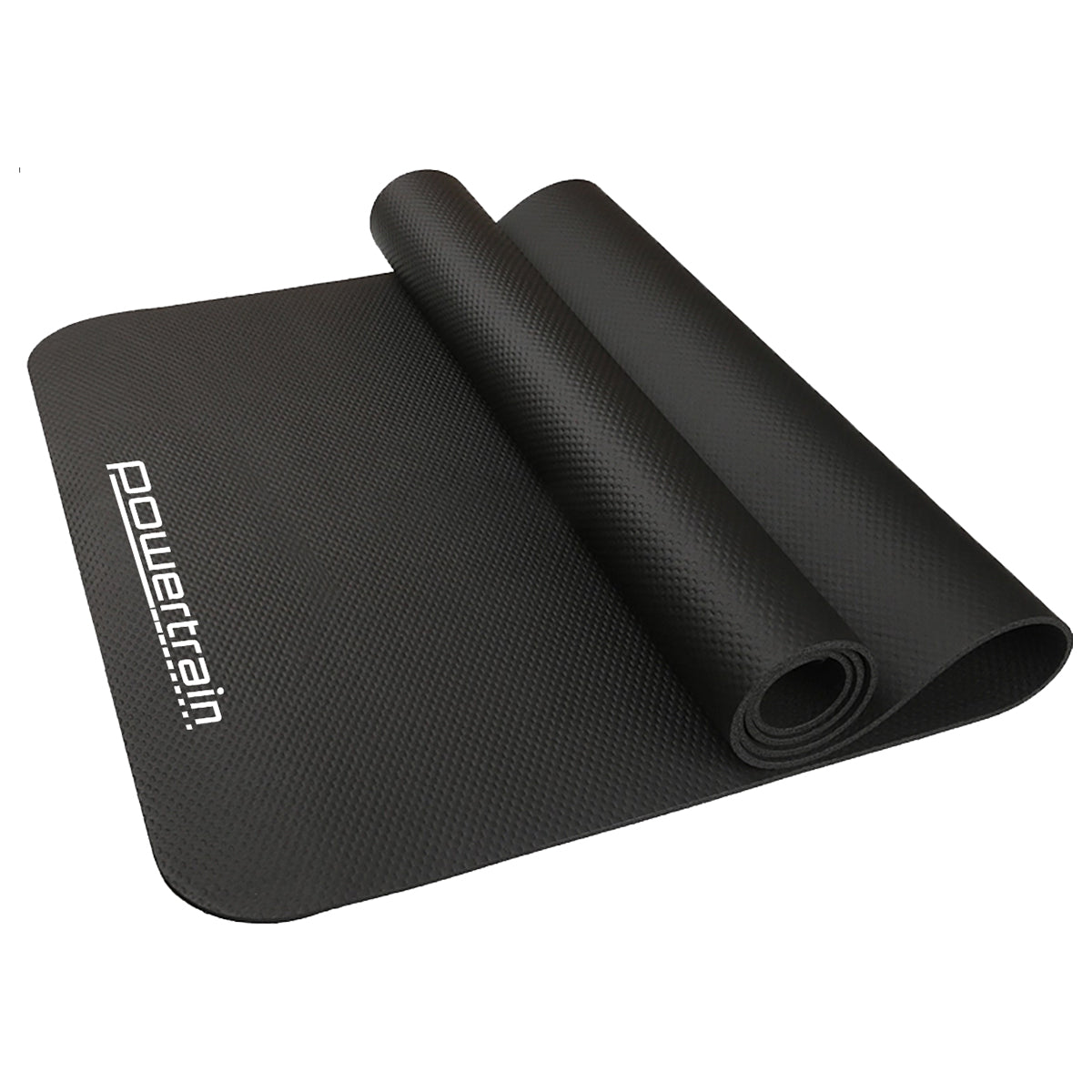 Powertrain 2m Exercise Equipment Mat, thick EVA material with a textured non-slip surface, ideal for gym equipment and workouts.