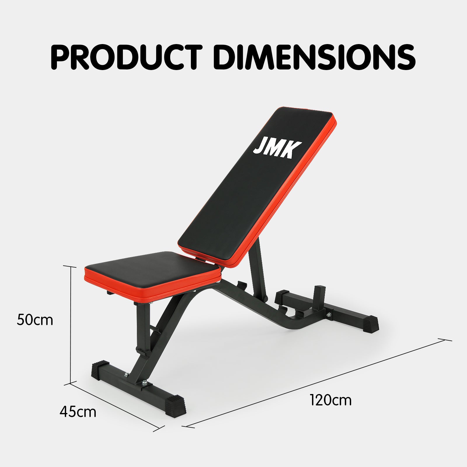 Powertrain Adjustable Incline Decline Home Gym Bench with thick padding and robust steel frame, ideal for versatile workouts.