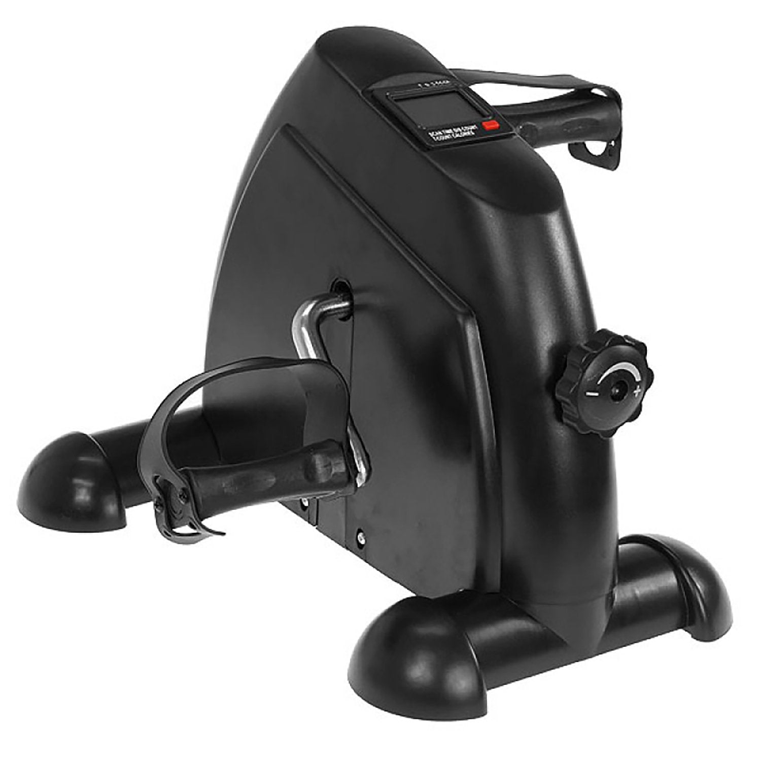 Powertrain Mini Exercise Bike designed for arm and leg workouts, featuring adjustable resistance and a built-in LCD screen.