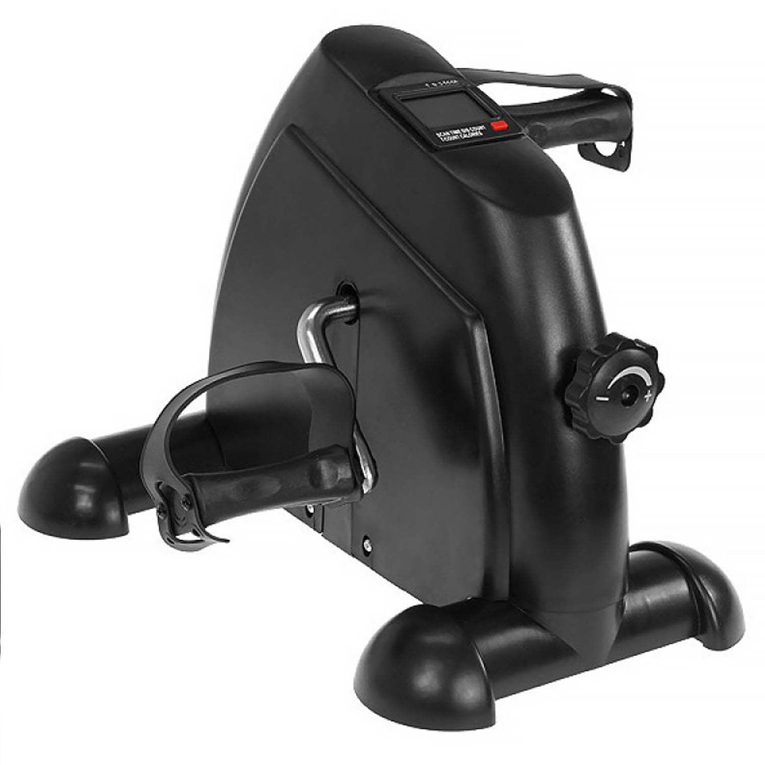 Powertrain Mini Exercise Bike designed for arm and leg workouts, featuring adjustable resistance and a built-in LCD screen.