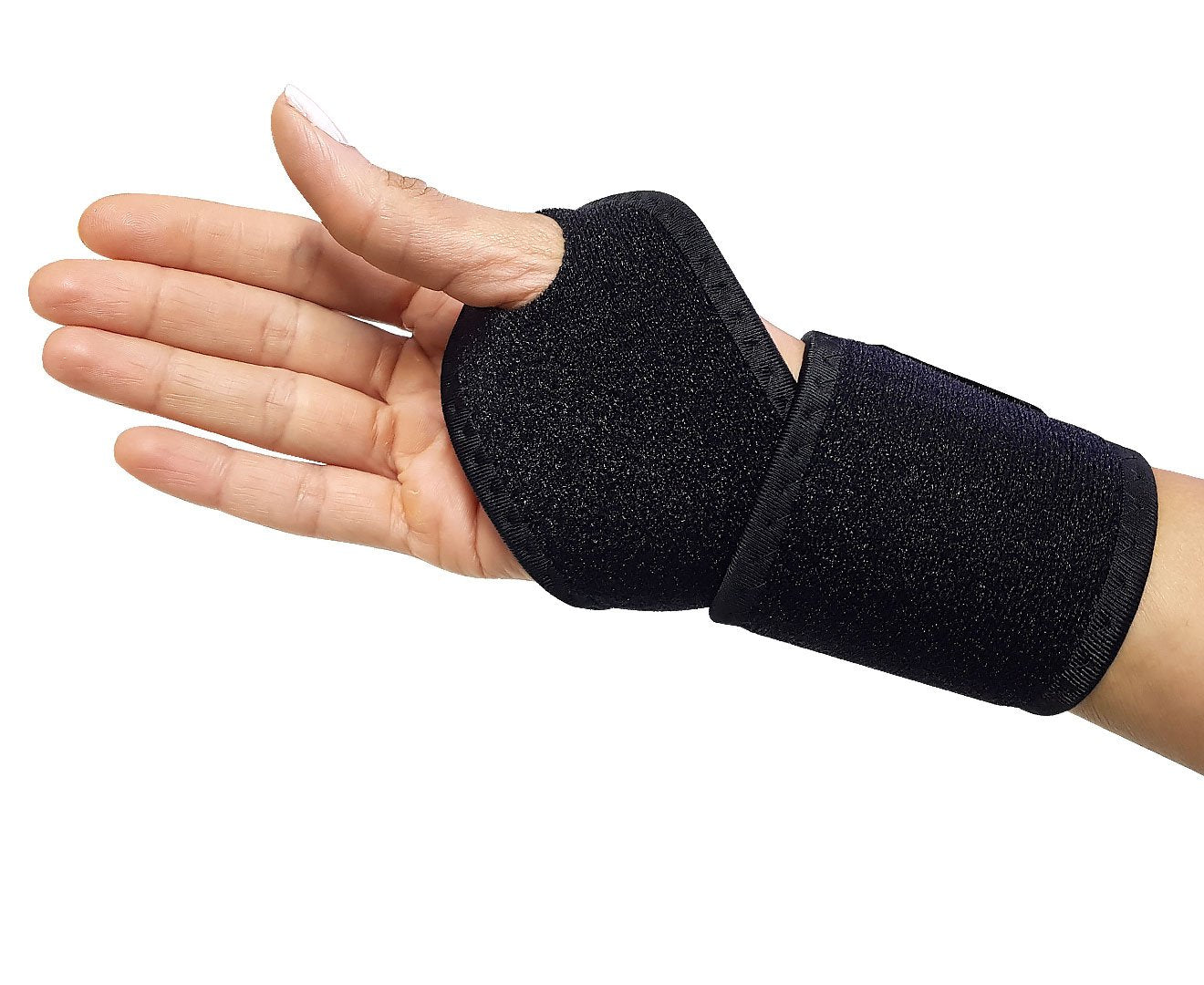 Powertrain Wrist Compression Support made of neoprene, designed for sports injury recovery, featuring adjustable fit and 34cm length.