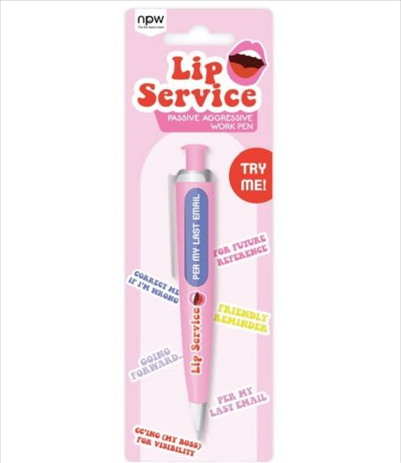 Predict A Pen - Lip Service, a sleek lip applicator in various shades, designed for precise lip application.