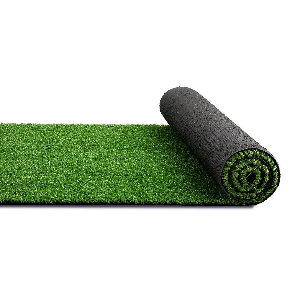 Primeturf 1x10m Artificial Grass roll showcasing realistic green hues and dense texture, ideal for outdoor landscaping.