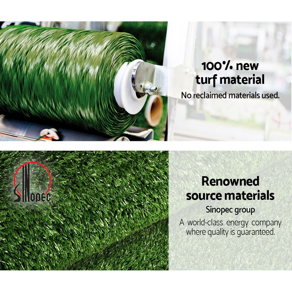 Primeturf 1x10m Artificial Grass roll showcasing realistic green hues and dense texture, ideal for outdoor landscaping.