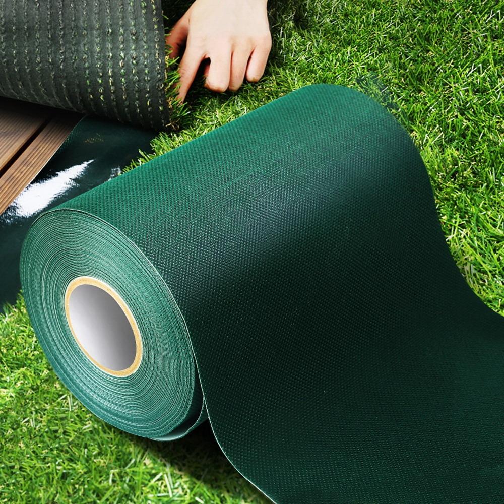 Primeturf Artificial Grass Tape Roll 10m, showcasing its non-woven fabric and self-adhesive properties for easy turf installation.