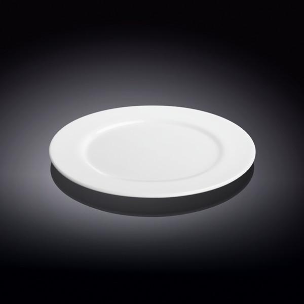 A 6-inch Professional Rolled Rim White Bread Plate made of fine porcelain, showcasing its elegant snow-white finish and rolled rim design.