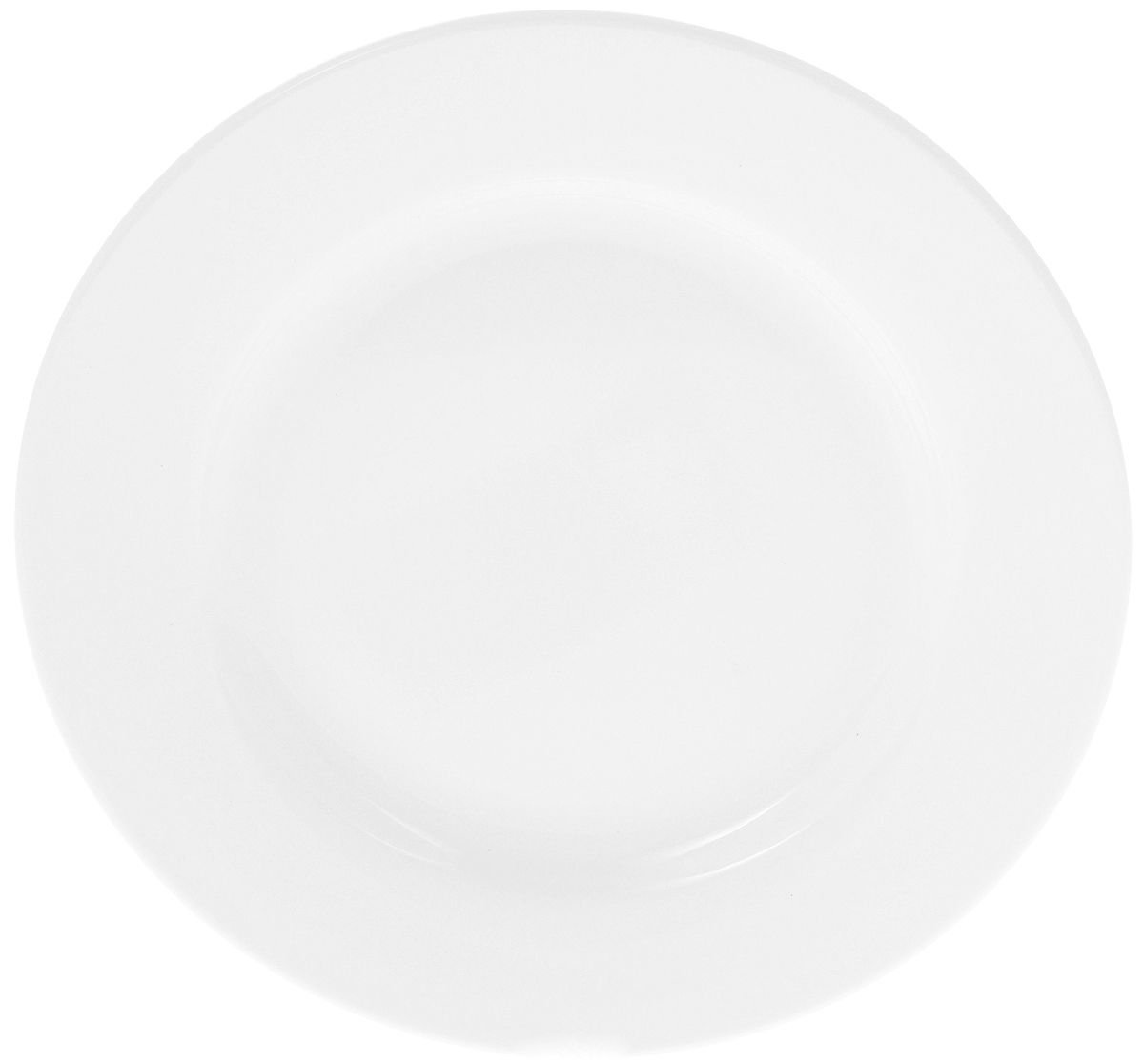 A 6-inch Professional Rolled Rim White Bread Plate made of fine porcelain, showcasing its elegant snow-white finish and rolled rim design.