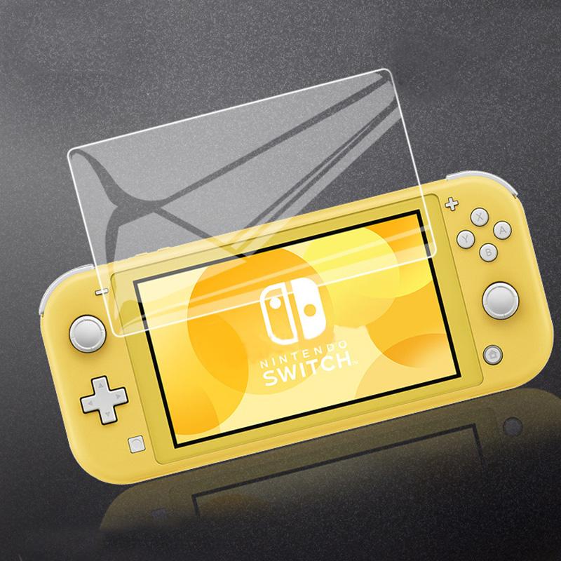 Protective Film for Nintendo Switch Lite, a clear tempered glass screen protector designed to prevent scratches and fingerprints.